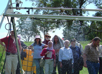 Rainfall simulators are used for erosion and runoff studies at CROA