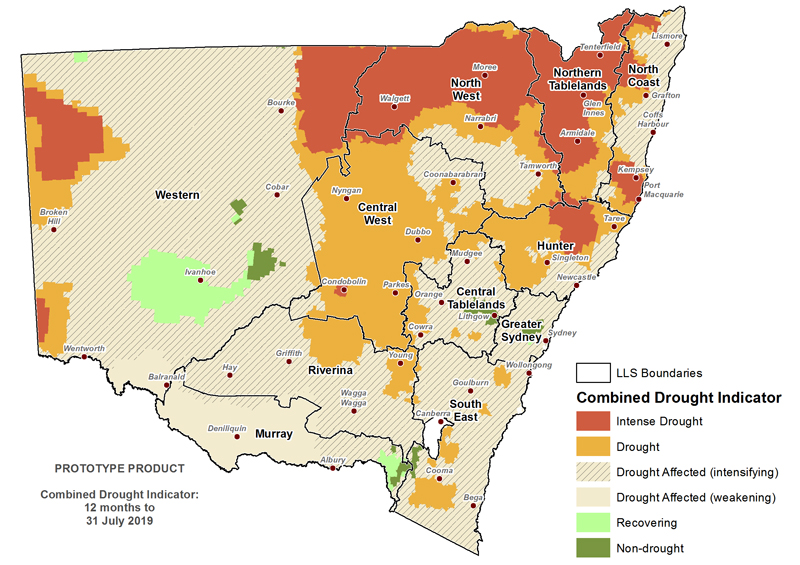 Figure 32. Description of the Combined Drought Indicator (CDI) framework For an accessible explanation of this map contact the author seasonal.conditions@dpi.nsw.gov.au