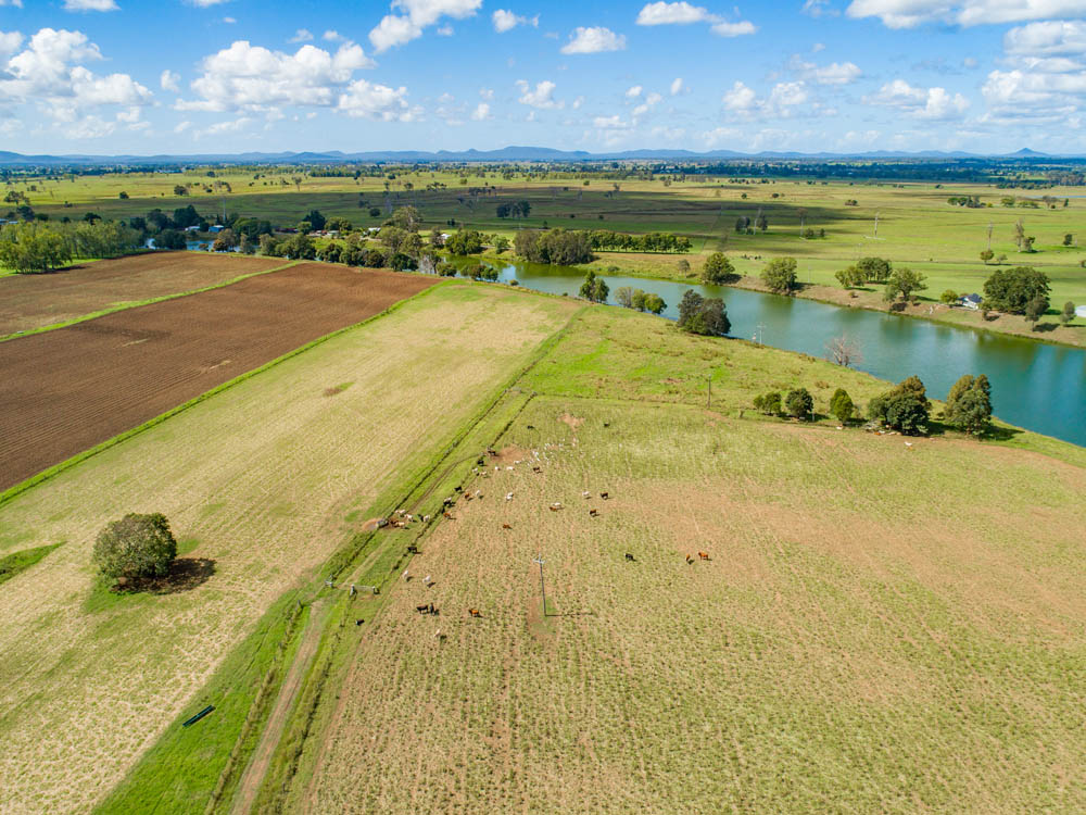 Field and river from the air