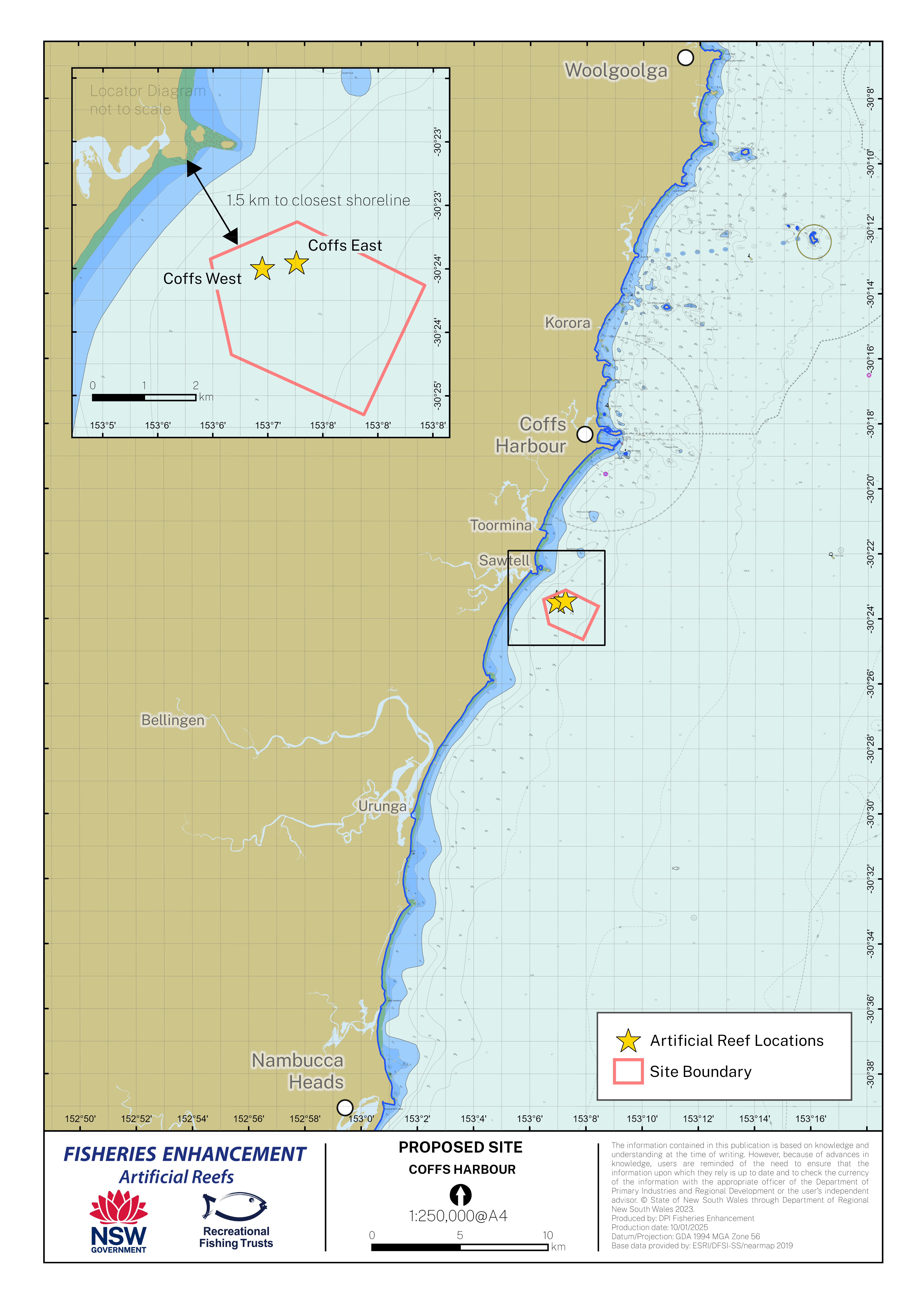 Coffs reef consultation area