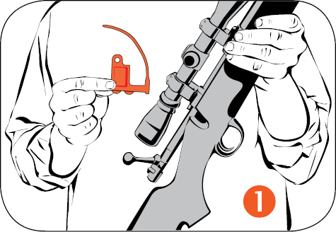 1. The firearm safety flag is made of soft plastic and will not damage the internal surfaces of your rifle.