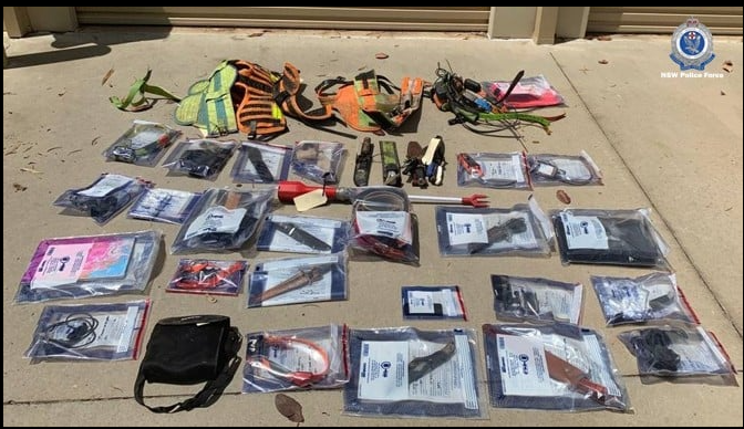 Seized items in ziplock bags