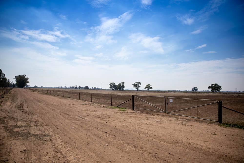 Dusty farm road