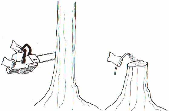 Cut stump method cut stump method