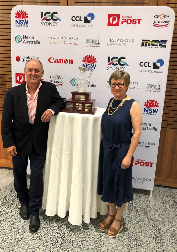 Justin and Pip Jarrett at Graham Gregory Award presentation